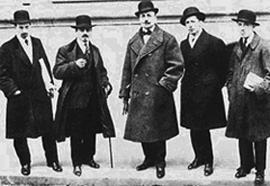 Russolo, Carr�, Marinetti, Boccioni, Severini a Parigi nel 1912
