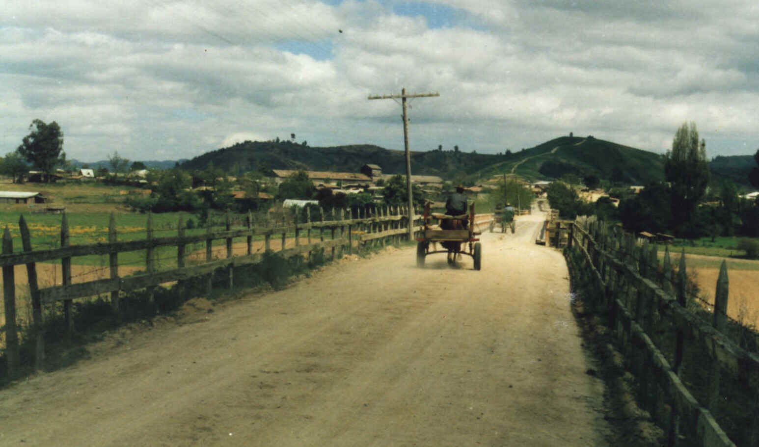 Paisaje tradicional al llegar a Vegas de Itata