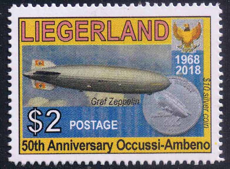 Liegerland 2018 50th anniversary of Occussi-Ambeno's independence, 2 dollars.
