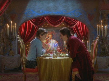  Wolf tries to woo Virginia by treating her to a magnificent feast. 
