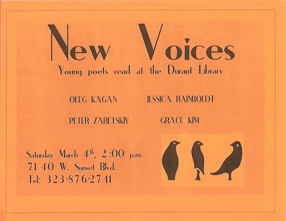 New Voices flyer