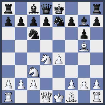   Black has developed his KB on the long diagonal. Is this good or bad?  (Diagram created with CB 8.0.)   
