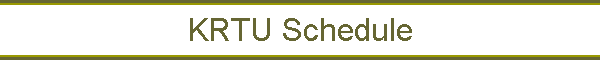 KRTU Schedule