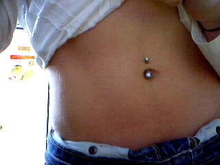 my first piercing (well... besides the two in my ears that i got way back in elementary school ;))
