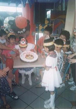blowing candles