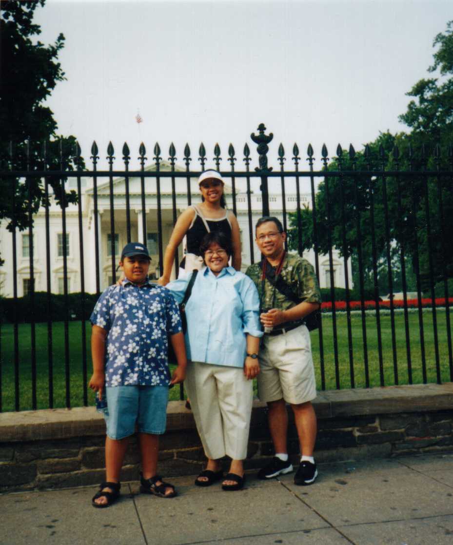My family in front of the White House