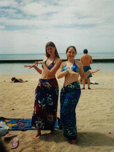 Leslie and Laura doing their thing! =D