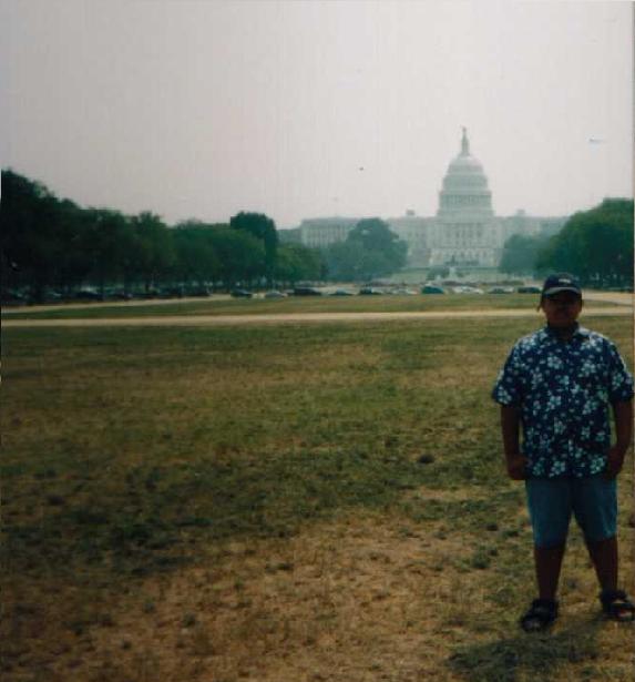 My brother in front of the U.S. Capitol Building