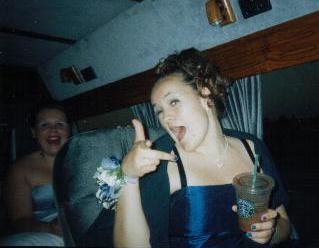 Goofing off in the van