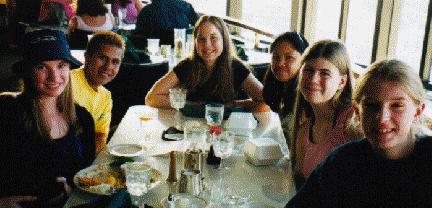 Dinner at a revolving restaurant--cool!