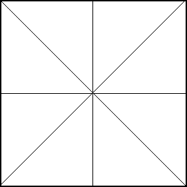 standard origami rose diagram