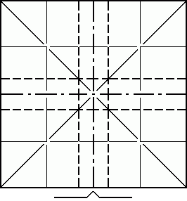 standard origami rose diagram