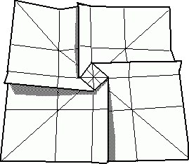 standard origami rose diagram