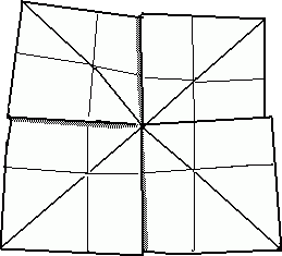 standard origami rose diagram