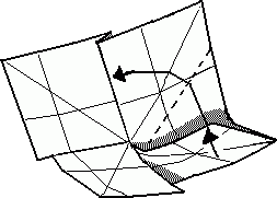 standard origami rose diagram