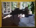 A living room piano awaits your family's pianist.  Click to see a larger image.