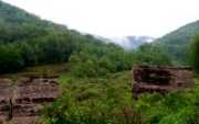 View up the valley