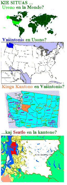 Kie situas Seatlo? (mapetoj)
