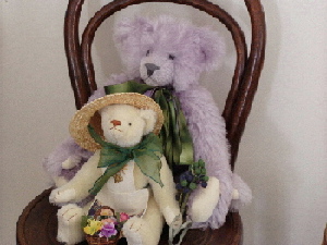 Garden Bear w hat and Lilac: are part of my own collection.