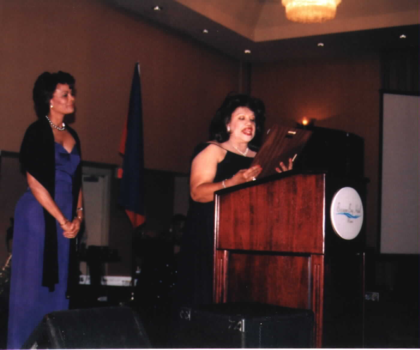 HANA's PRESIDENT Marie Liliane French, presenting award to Haitian born State 
Representative Yolly Roberson RN/Esquire