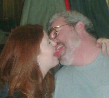Dad eating Crystal's tongue!