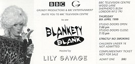 Blankety Blank ticket