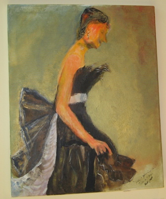 Debbie paints a "Lady to Party"