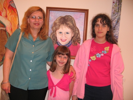 Dina Rosen painted a portrait of her daughter 