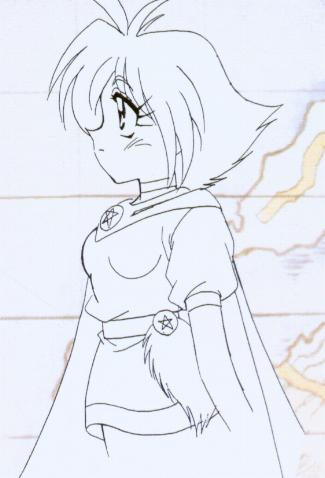 A sketch of her profile