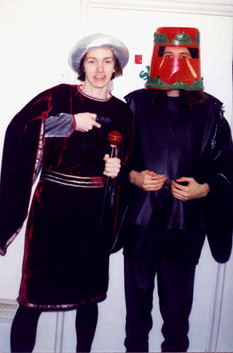 Michael in a bucket and Robert