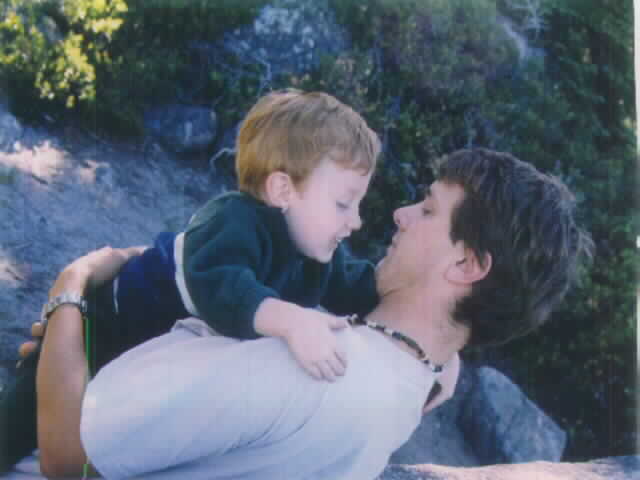 Nicolas and Dad...first camping trip in the mountains!