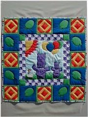 Together With Love Hippo Baby Quilt