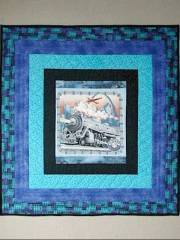 Steam Locomotive / Train Baby Quilt