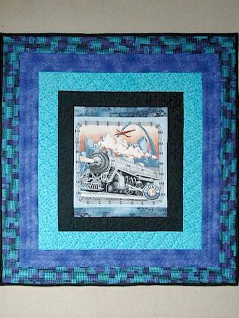 Steam Locomotive Baby Quilt