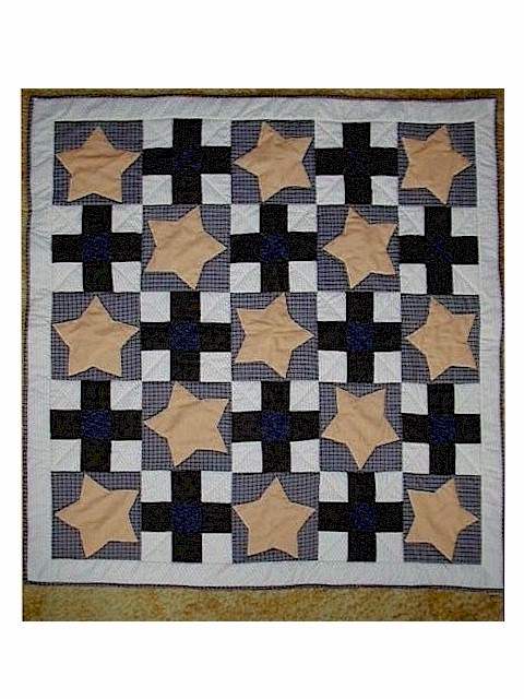 Star and Nine Patch Block Baby Quilt