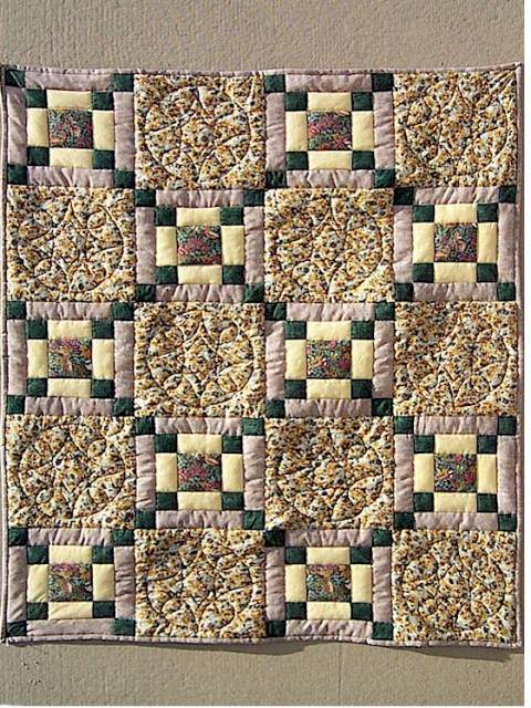 Cross Country / Plain Blocks Baby Quilt