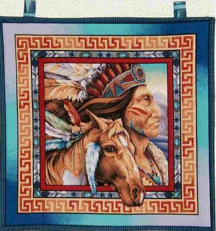 Horse and Indian Quilted Wall Hangings