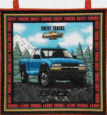 Blue Chevy Truck Wall Hanging