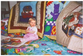 Enjoying Linda Mae's Baby Quilts