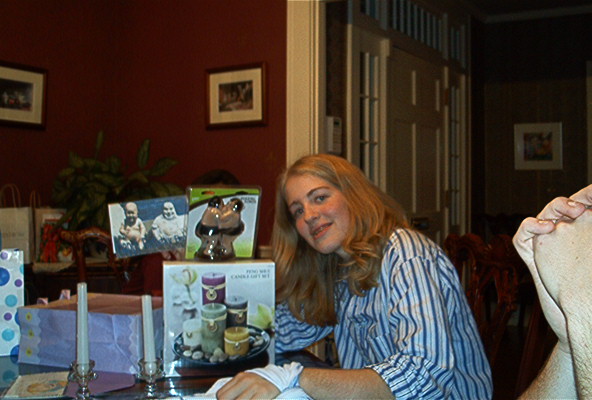 Lindsey and her new junk...stuff