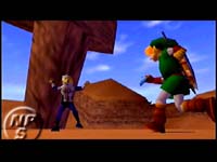 Link runs toward Sheik