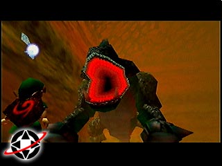 Link about to do battle with King Dodongo