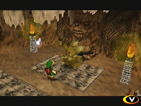 Young Link stands before Darunia