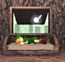 Navi wakes up Link