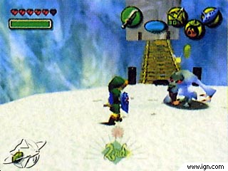 Link is about to be attacked by a White Wolfos
