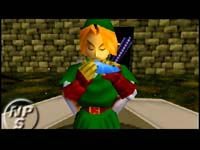 Adult Link plays his Ocarina
