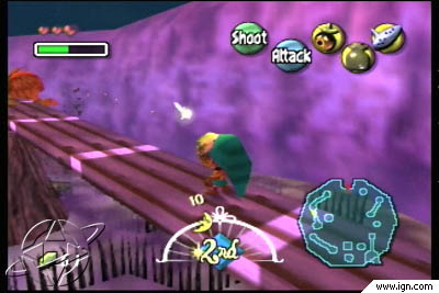 Deku Link crosses a bridge