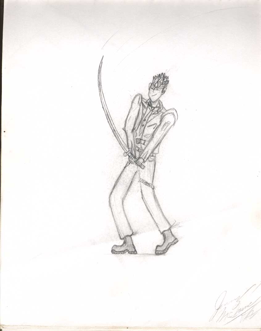 He thinks its him as an anime...yeah, right!