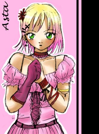 Wow, die erste PC-gecolote Asta?!�� haha^^ aber sie anzumalen macht Spa�, sie ist so pink XDD Cover f�r Kapi 2.27^^