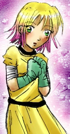 lol, die gleiche Pose wie auf dem letzten Bild, ups XDD war keine Absicht XDD Ja... diesmal hat sie ein  quietschgelbes Kleid an, sie kann ja nicht immer nur rosa tragen! XDD